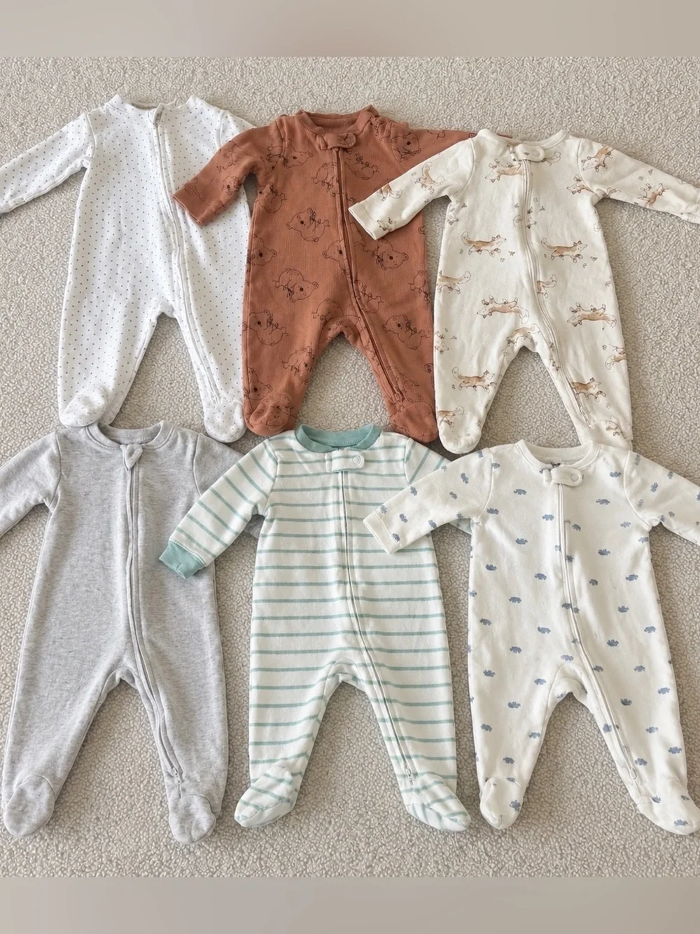 Baby Sleep & Play Footed Pajamas (Set of 5)